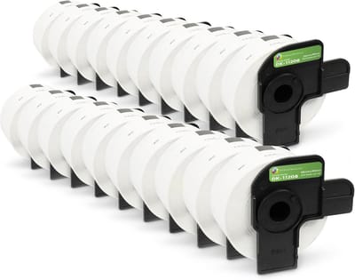 40 Rollen Adresetiketten Compatibel met Brother P-Touch QL Printers - 38x90mm - 400 Etiketten per Rol