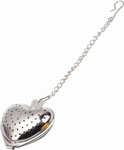 RVS thee ei hartje - theezeef hartjes vorm - losse thee - theezeef - thee ei - thee infuser - tea infuser - thee accessoires - theemannetje - roestvrijstaal - RVS - IXEN