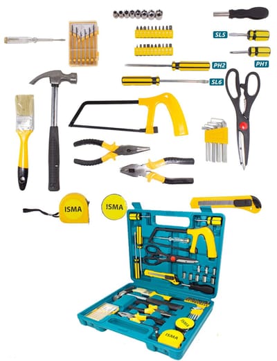ISMA Model 2054 Serie - Gereedschapskoffer - 54-delig - Inclusief Klussen