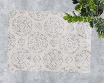 Coloray Vloerbeschermer - Heldere mandala Bureaustoel Vloerbeschermer - 120x90 cm - Grijs Bureaustoelmat - Vloerbeschermer Vinyl - Mótif Vloerbeschermer - Rechthoekige Mat - Abstracties Thema
