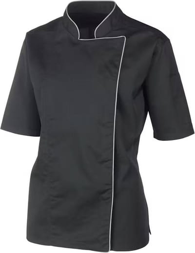 Professional koksjas koksbuis voor dames maat M is een hoogwaardig kledingstuk van polyester en katoen dat speciaal is ontwikkeld voor professioneel gebruik