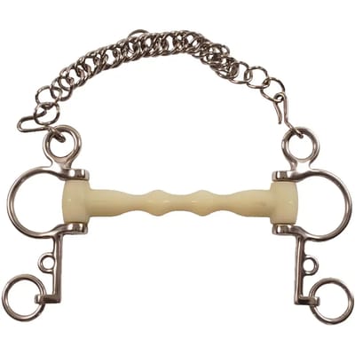 Pelham voor paard met mondstuk Happy Mouth Mullen