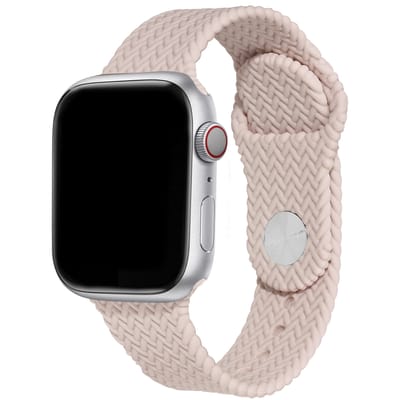 Siliconen geweven bandje - Geschikt voor Apple Watch 1, 12, 2, 3, 4, 5, 6, 7, 8, 9, 10, 11 (42 mm), SE - 38/40/41 mm - Roze