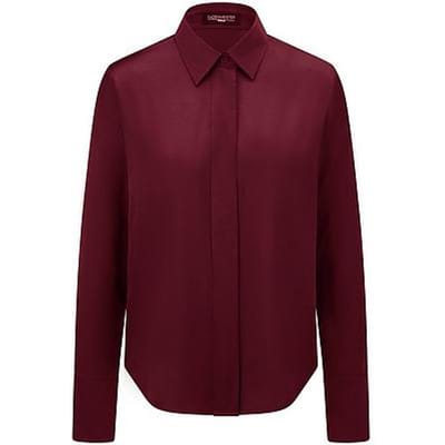 Blouse in zijdemix Van Fadenmeister Berlin rood