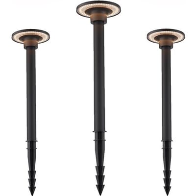 KS Verlichting Shuttle Tuinlamp LED Spike Zwart Set van 3