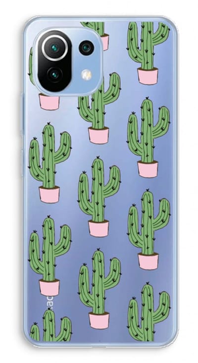 Case Company® - Hoesje geschikt voor Xiaomi Mi 11 Lite hoesje - Cactus Lover - Soft Cover Telefoonhoesje - Bescherming aan alle Kanten en Schermrand