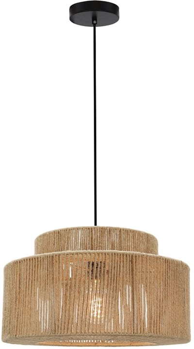 Olucia - SELENA - Hanglamp - Bruin / Zwart - Vorm: Rond