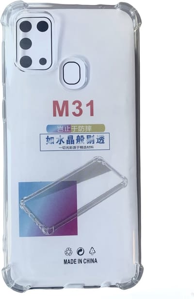 Hoesje Geschikt voor Samsung Galaxy M31 Anti Shock silicone back cover/Transparant hoesje