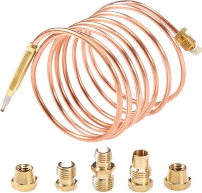 Thermokoppel Set - Reserveonderdeel Gas - Gasapparaat Onderhoud - Universele Pasvorm - 1500 mm Lengte - Goud