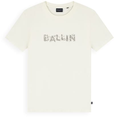 Ballin Amsterdam - Jongens Regular fit T-shirts Crewneck SS - Ecru - Maat 10