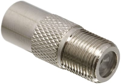 10x F-Connector naar TV Coax Adapter – Coax Verloopstekker met Vergulde Pin – Antenne Adapter voor TV & Satelliet - 10 Stuks [05012]