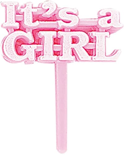 It's a Girl - Plastic prikkers (8 stuks)