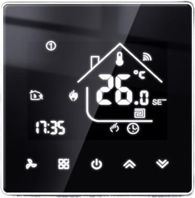 Slimme Thermostaat - Temperatuurregelaar - Comfortabel Wonen - App Bediening - 86x86mm - Wit