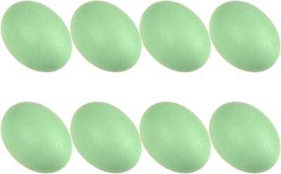 8 houten eieren voor kippen, kunstmatige eieren om leggen te stimuleren, nep eieren ter preventie van het eten van eieren, ideaal voor kippenhouderij en dierenwelzijn