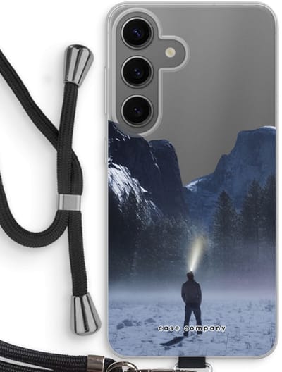 Case Company® - Hoesje met koord geschikt voor Samsung Galaxy S24 hoesje met Koord - Wanderlust - Telefoonhoesje met Zwart Koord - Bescherming aan alle Kanten en Over de Schermrand