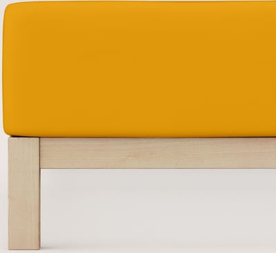 Schlafgut Pure Bio Katoen Jersey Hoeslaken XL - 180x200 - 200x220 196 Yellow Deep