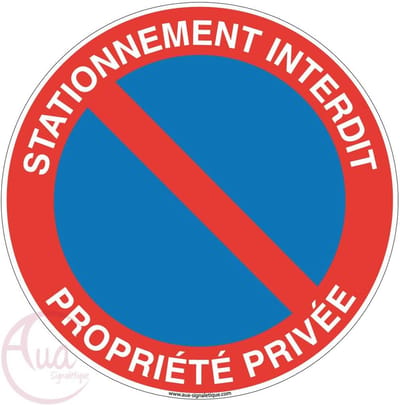 Parkeerbord Verboden Toegang - Privé Eigendom - Ø 230 mm Aluminium Dibond