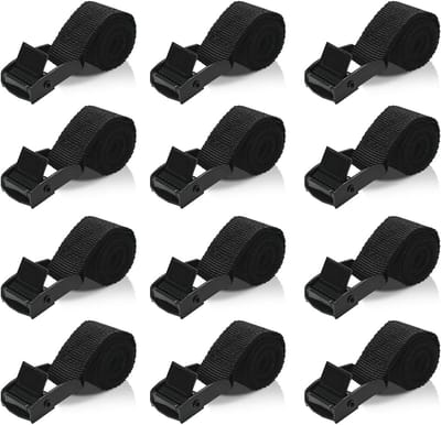 Spanbanden 50 cm - Set van 12 sjorbanden tot 100 kg voor auto, fiets en camping