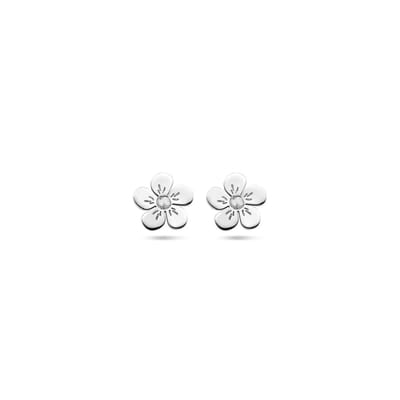 Zilver Gerhodineerd Oorknoppen Bloem 1338752