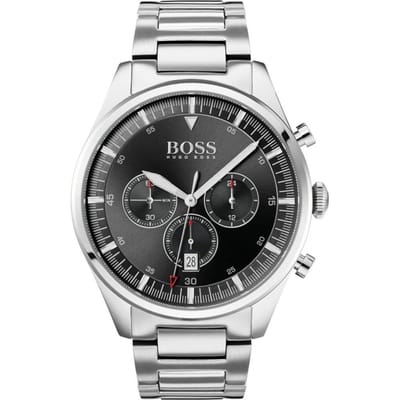 BOSS HB1513712 PIONEER - Polshorloge -  Staal - Zilverkleurig - Ø  44 mm