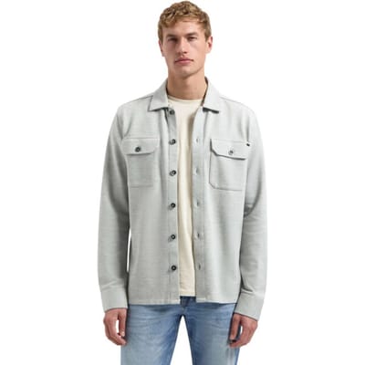 No Excess Overshirt jersey twill grey melange