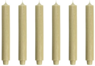 Cactula | Dinerkaarsen - XL Dikke kaarsen - Beige Olijf - 30 x 3,2 - 6 stuks - 20 Branduren