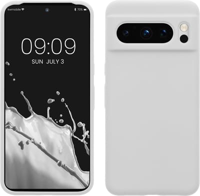 kwmobile telefoonhoesje geschikt voor Google Pixel 8 Pro - Hoesje met siliconen coating - Smartphone case in wit