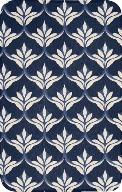 WC mat 50x80 cm - Antislip - Modern - Ontwerp - Blauw - Toiletmat - Vloermat - Douchemat - Toilet tapijt - Toiletmatten
