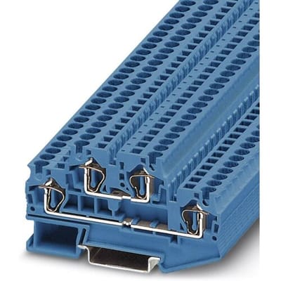 Phoenix Contact 3031432 Doorgangsserieklem 6.2 mm Spanveer Blauw 50 stuk(s)