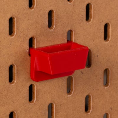 Houder voor schaar of klein gereedschap - Voor Ikea Skadis pegboard - Rood