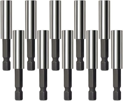 Dailygoods - 10 Stuks Magnetische Bithouders 1/4 Inch Snelwissel