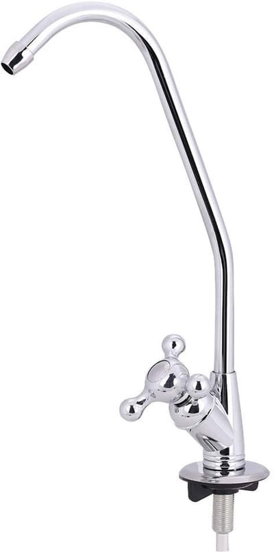 Dailygoods- Wastafelkraan 360° Rotatie - Roestvrij Staal - Drinkwaterfilter - Dubbele Gaten - Duurzaam - Handgreep - Keukenkranen