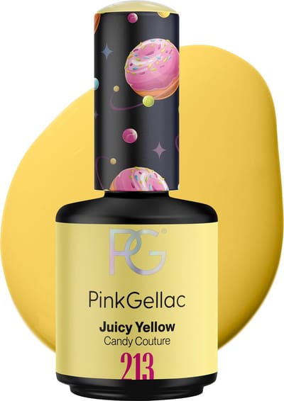 Pink Gellac Gellak - 213 Juicy Yellow 15ml - Glanzende Gele Gel Nagellak - Gellac - Gel Nagels Producten
