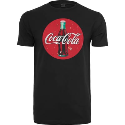 Merchcode Coca Cola - Bottle Logo Heren Tshirt - XS - Zwart