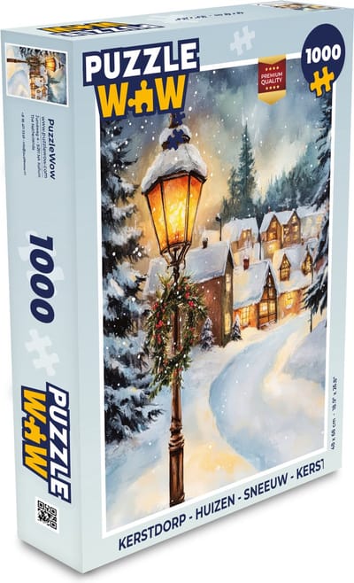 Puzzel Kerstdorp - Huizen - Sneeuw - Kerst - Legpuzzel - Puzzel 1000 stukjes volwassenen - Kerst - Cadeau - Kerstcadeau voor mannen, vrouwen en kinderen