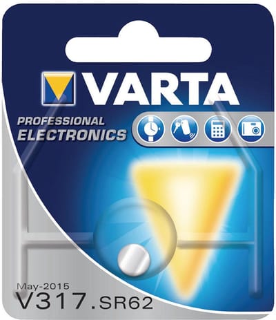 Varta Zilveroxide V317 - 11mAh 1.55V Knoopcelbatterij | Betrouwbare Energie voor Horloges en Kleine Apparaten