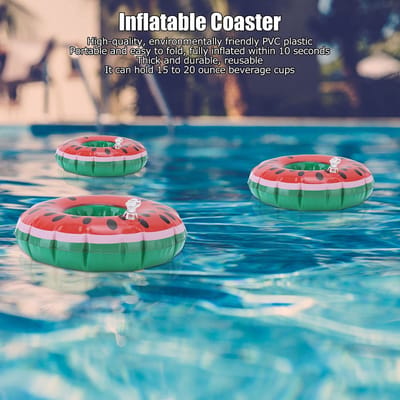 Dailygoods- Onderzetters Drijvend - 12 Stuks - Bekerhouders - Makkelijk mee te nemen - Pool Party - Leuk en Grappig
