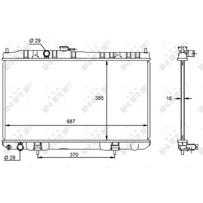 Radiator, motorkoeling NRF 59099