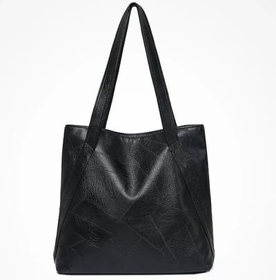 N3 Collecties Zwart kleur PU lederen schoudertas handtas voor dames