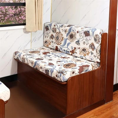 2 pièces/ensemble Housse de coussin de dînette de camping-car à imprimé floral Housse de canapé sans accoudoirs élastique Housse de siège de banquette Protecteur pour camping-car 1set
