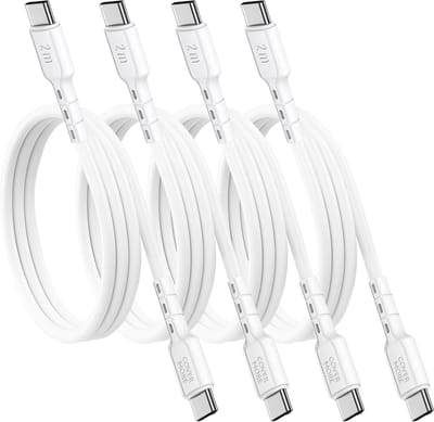 Lange usb C kabel 2 meter - Oplaadkabel voor super snelladen - Power delivery - Quick charge - 4 stuks - Voordeelpak