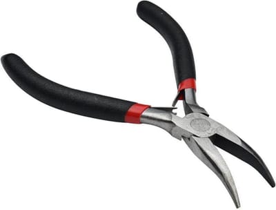 Fako Bijoux - Gebogen Precisie Knijptang - Curved Nose Pliers - Sieraden Maken - Sieraden Tang - 12.5cm
