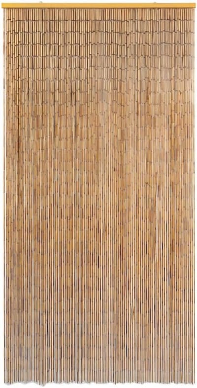 Insectendeurgordijn Bamboe - Deurdecoratie Horren - Insecten Buiten Houden - Natuurlijk Bamboe Materiaal - 100x200 cm - Bruin