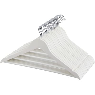 W5 Houten kledinghangers 20 stuks (wit)