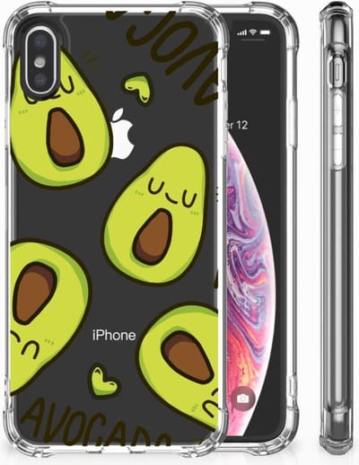 Apple iPhone X | Xs Stevig Bumper Hoesje Avocado Singing