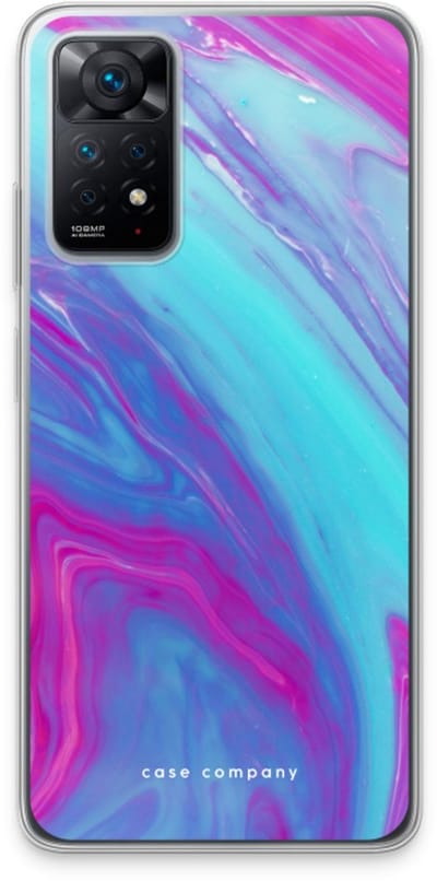 Case Company® - Hoesje geschikt voor Xiaomi Redmi Note 11 Pro hoesje - Zweverige regenboog - Soft Cover Telefoonhoesje - Bescherming aan alle Kanten en Schermrand
