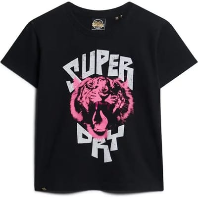 Superdry - Lo-fi Rock T-shirt met grafische print - Dames - T-shirts