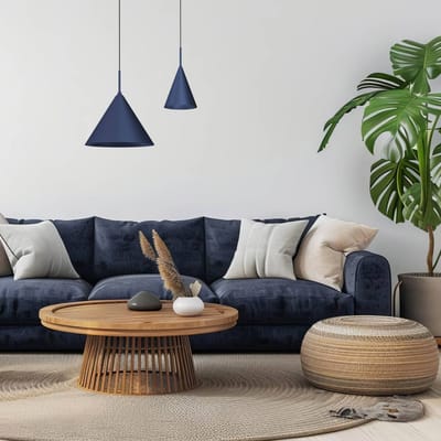 Eko-Light Kapitale hanglamp, blauw, 1-lamp, Ø 32 cm, GX53