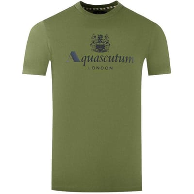Aquascutum Heren London Aldis Logo T-Shirt (Groen)