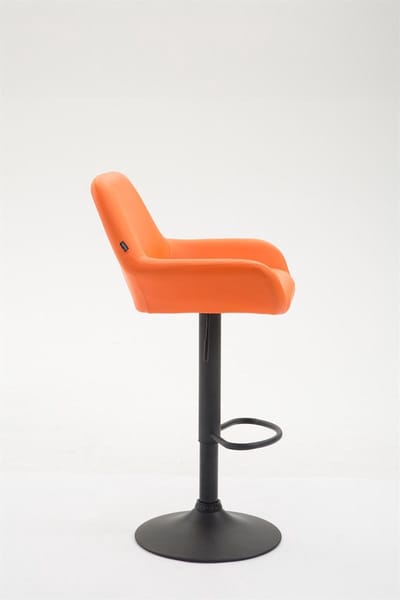 CLP Braga Barkruk - Kunstleer zwart/oranje